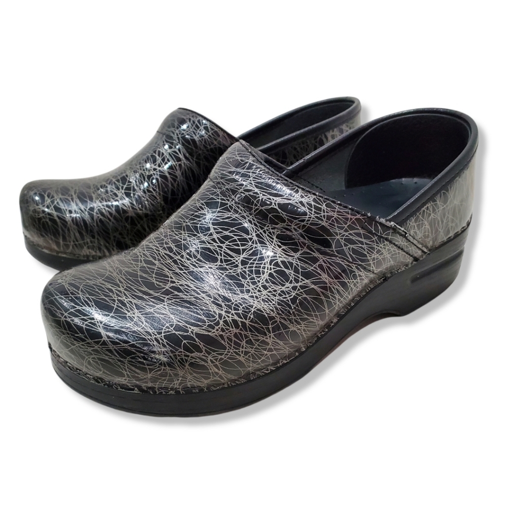 Dansko Black with Gold Swirls EU 37 US 6.5 - 7